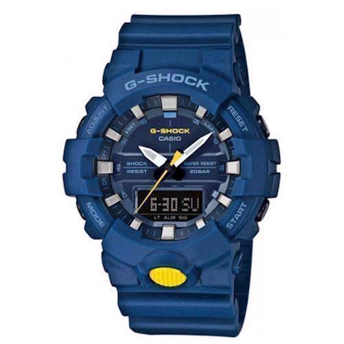 Image of G-Shock blå resin med stål (5535) multifunktions quartz Herre ur fra Casio, GA-800SC-2AER